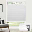 LazBlinds TDBU Cordless Cellular Shades, 30.5" W x 64" H, White