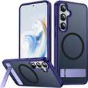 SPIDERCASE Magnetic for Samsung Galaxy S25 Plus Case, [3 Stand Ways][ Military Grade Drop Protection] with Invisible Stand Shockproof Slim Case for Samsung Galaxy S25 Plus 6.7", Purple