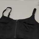 CYDREAM Womens Zip Front Closure Bra Wireless Support Comfort Full Coverage Back Smoothing No Underwire Bralettes (Large, Black)