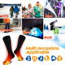 Heated Socks for Men Women Electric Rechargeable Battery Powered Heated Socks,Winter Warm Heated Thermal Insulated Socks for Outdoor Sports Climbing Hiking Hunting Skiing