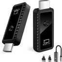 Wireless HDMI Transmitter and Receiver 100ft/30m, 4K Decode 1080P Output Mini Wireless HDMI 2.4G/5G Plug&Play Portable for Streaming Video and Audio to Monitor from Laptop/TV Box