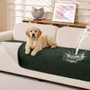 MEETSKY 100% Waterproof Sofa Covers for 3 Cushion Couch Pet Friendly, Non Slip Couch Cover for Dogs Washable Soft Sofa Covers Simply Put Dog Mat for Couches and Sofas, Moss Green, 35" x 82.7"