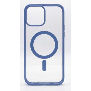 Miracase Magnetic Glass for iPhone 15 Plus Case,Compatible with MagSafe,Full-Body Protection Bumper with Shockproof Military-Grade,Built-in 9H Tempered Glass Screen Protector,Capri Blue