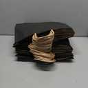 Bakepacker 60-Pack Wide Large Size Paper Bags With Handles Bulk 12.6"x4.3"x10" Black Party Kraft Shopping Bags