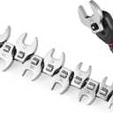 Crowfoot Wrench Set, Crows Foot Wrench Set 3/8 Drive with 10 Pieces Metric Crowfoot for Automotive Repair (Metric)