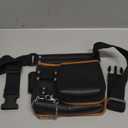 Tool Belt,Genuine Leather Tool Pouch,Detachable & Adjustable Single Side Tool Belt Pouch for Electrician,Carpenter,Construction,Work Apron,Utility Belt.