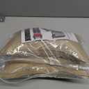 Car Neck Pillows Both Side Pu Leather 2pieces Pack Headrest Fit for Most Cars Filled Fiber Universal Car Pillow (Beige)
