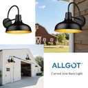 ALLGOT Outdoor Farmhouse Barn Lights, Exterior Wall Mount Lights, Vintage Wall Lighting Fixture, Industrial Outdoor Sconce Lighting for Garage, Front Door, Porch, Patio (Oil Rubbed Bronze, 1 Pack)
