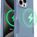 OtterBox iPhone 15 Pro MAX Commuter Series Case - MagSafe Edition - Blue, Slim & Tough, Pocket-Friendly, with Port Protection - Crisp Denim