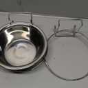 Set of 2 Stainless-Steel Dog Bowls - Cage, Kennel, and Crate Hanging Pet Bowls for Food and Water - 20oz Each and Dishwasher Safe by PETMAKER,Silver