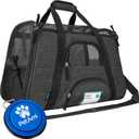 PetAmi Airline Approved Pet Carrier for Cat, Soft Sided Dog Carrier for Small Dog, Cat Travel Supplies Accessories Indoor Cats, Ventilated Pet Carrying Bag Medium Kitten Puppy, Large Heather Dark Gray