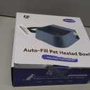 NAMSAN Automatic Water Dispenser for Dogs with Heater, Outdoor and Indoor, 2L Heated Water Bowl, Heated Watering Trough for Cats Chickens Rabbits Birds Bath Auto-Fill