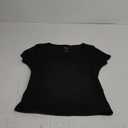 Trendy Queen Tshirts Shirts for Women Double Lined Going Out Crop Tops 2025 Spring Summer Workout Y2k Clothes Beach Fashion (Medium, Black)