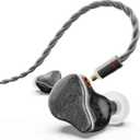 BASN Bmaster5 in Ear Monitors, 1DLC Diaphragm+4BA 5 Drivers Drummers Headphones with Silver-plated OFC Cable, Noise Isolation IEM Earbuds for Musicians (Midnight Black)