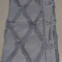 decorUhome Spring Throw Pillow Covers 18x18 Inch Set of 2, Soft Plush Faux Fur Wool Blue Grey Accent Couch Pillow Covers for Modern Farmhouse Bed Sofa Living Room