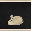 VIYYIEA Framed Wall Art for Living Room, Swan Art Canvas Prints, Vintage Home Decor, Animals Painting Picture, Bathroom Wall Decor Gifts for Friends or Family - 20L x 16W