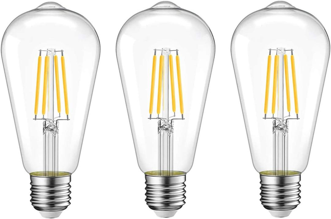 Vintage Edison LED Bulb,Antique 40W Vintage LED Bulbs,E26 Light Bulb 400 Lumen 2700K,Pack of 3(Non Dimmable)
