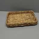 Grass Weaving Tray, Grass Storage Bins for Fruit or Tea,Arts and Crafts. (1) (Tray-A-S) (14.2" x 9.4" x 2")