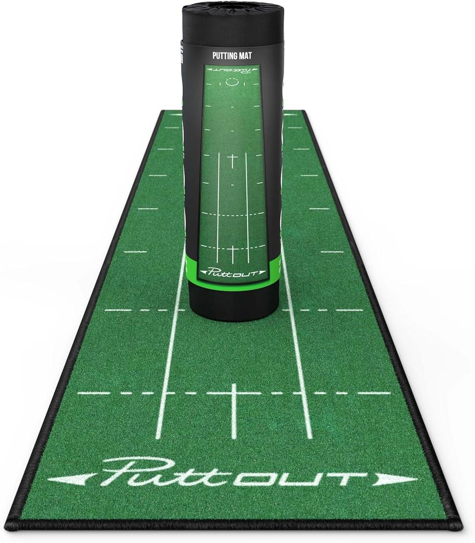 PuttOUT Medium Putting Mat - Perfect Your Golf Putting (7.9ft x 1.6ft)(Green) PuttOUT Medium Putting Mat - Perfect Your Golf Putting (7.9ft x 1.6ft)(Green)