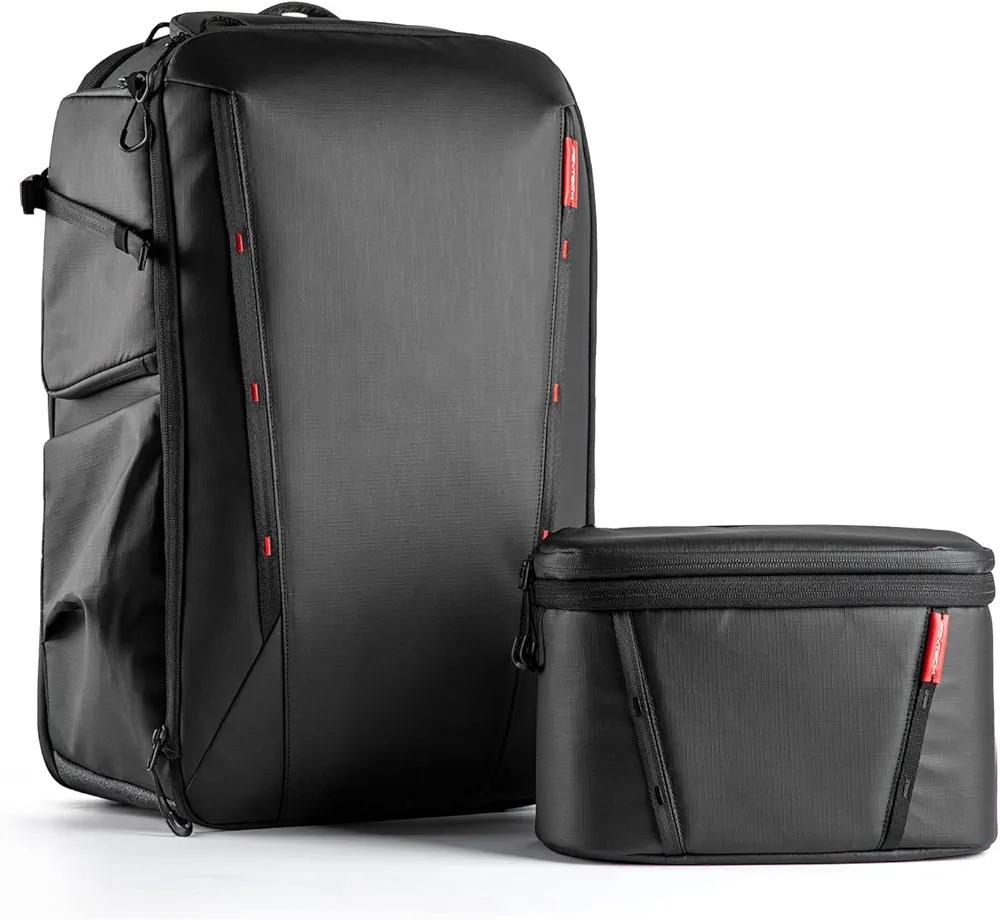 PGYTECH OneMo 2 35L-45L Camera Backpack with Shoulder Bag for 17" Laptop, Waterproof DSLR Camera Pack for Canon/Nikon/Sony, Extra Large Photography Bag, Drone Backpack for DJI Mini 3 Pro/Mavic 3/ FPV