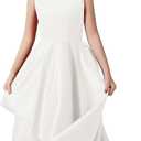 dideyttawl Satin Hi-Lo Formal Dress for Girls 4-16 Sleeveless A Line Quinceanera Dresses Flower Girl Dresses for Wedding (10, Ivory)