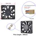 12025 Cooling Fan 120mm 25mm DC 12V 4Pin PWM Ball Bearing Brushless 4000RPM High 155 CFM for DIY Computer PC Case Fan