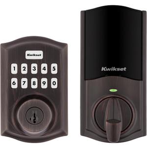Kwikset HomeConnect 620 Z-Wave Long Range Enabled Keypad Smart Lock Convenient Keyless Entry, Customizable User Codes, Ring Alarm Compatible, Hub Required, Sold Separately Venetian Bronze Traditional