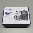 TEEHO TE003 Keyless Entry Keypad Door Lock with Handle, Electronic Digital Smart Locks for Front Door, Smart Door Knob with Code for Bedroom with Interior Locks, Auto Lock, Passage Mode, Matte Black