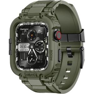 amBand Compatible with Apple Watch Series 9/8/7/6/5/4 & SE 3/2/1 41mm/40mm Band Case for Men, M1 Sport Rugged Case with Strap Military Protective Cover Bumper for iWatch 41/40 mm - Army Green