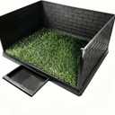 Large Dog Grass Pad with Tray, Puppy Potty Training Mat, Portable Pet Lawn Toilet, Indoor & Outdoor 30" 20" Artificial Grass Patch for Small Medium Big Dogs