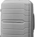 Samsonite Freeform Hardside Carry-On Luggage with Spinner Wheels - Hardshell Suitcase - TSA, Airline-Approved - Expandable Hard Shell, Smooth Rolling Wheels for Lightweight Travel - Light Grey