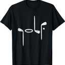 Golf Minimalist Logo Women Golf Fan Men Golfer T-Shirt, Size 104/4