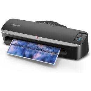 13 inch 4-Roller Laminator Machine, 3-10 Mil 60-Second Warm-up A3 Commercial Laminating Machine with 50 Sheets, LOTHANEK Heavy Duty Thermal Machine for Home, School Office Teacher Use