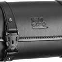 KEMIMOTO Motorcycle Fork Tool Bag Universal PU Leather Roll Bag for Front Fork Handlebar Sissy Bar Storage Pouch Dyna Softail Sportster Scooter