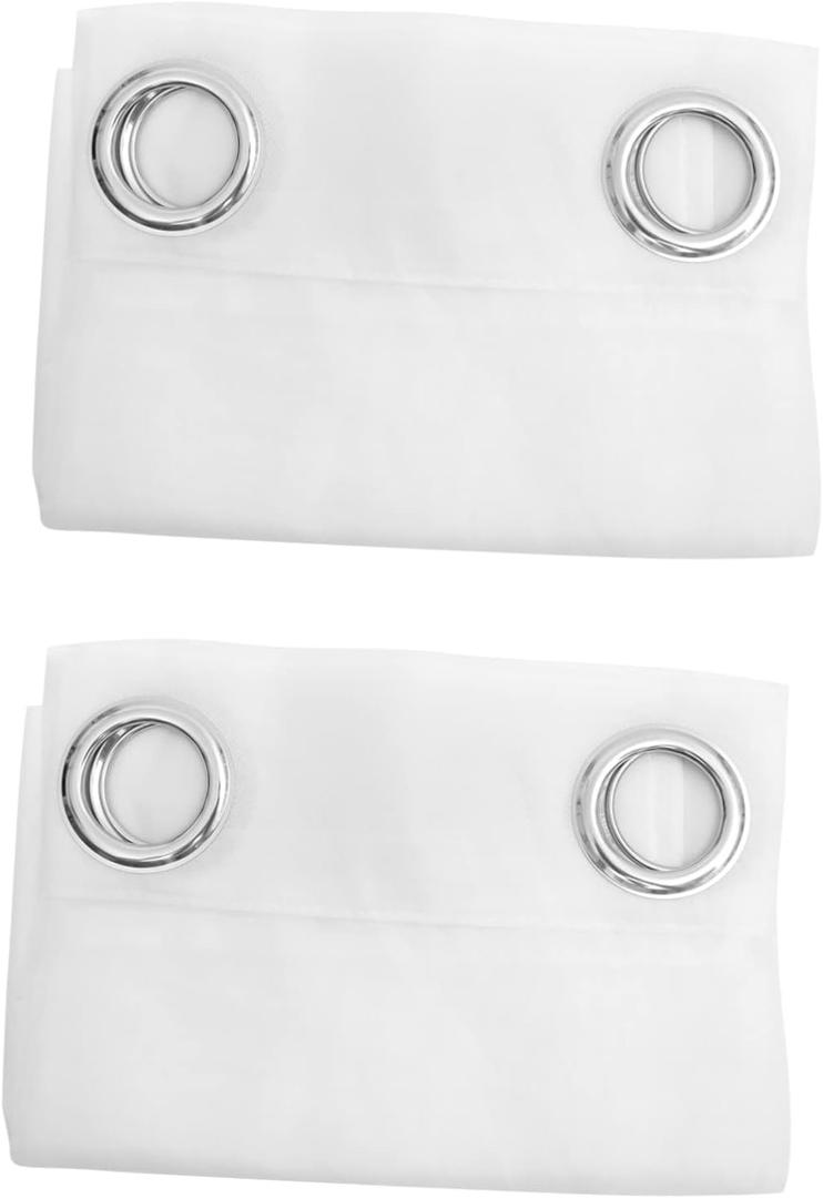 Sheer Window Curtains Set 2pcs Extra Wide Linen Living Room Fall Curtains (210x134cm)