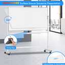 maxtek Rolling Whiteboard,72"x36" White Board with Stands Movable Dry Erase Board on Wheels, Large Double Sided Standing Whiteboard for Office School Classroom Presentation Supplies