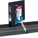 Avery Heavy-Duty View 3 Ring Binder, 2" One Touch Slant Rings, Holds 8.5" x 11" Paper, 4 Black Binders (79872)