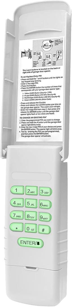 878Max Universal Wireless LiftMaster Chamberlain Craftsman Garage Door Opener Keypad5 Year 
