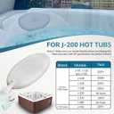 Sunluway 4 Pack 2472-828 Headrest Spa Pillow Replacement for All Jacuzzi J-200 Series Spa Models J-230 J-235 J-245 J-270 J-275 J-280 Oval Spa Pillow, Hot Tub Head Rest Pillow, Snap-in