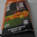 Joiedomi 7 FT Long Halloween Inflatables Pumpkin Outdoor Decorations, 7 Pumpkins Outside Decoration with Witch's Cat with Build-in LEDs Blow Up Inflatables for Party Yard Lawn Garden Decor