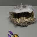 morvally Short Gray White Undersea Witch Costume Wigs with Shell Necklace and Earrings for Women Cosplay Halloween Party (White)