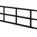 Segal 9179775 16 in, Carbon Steel, Black, Fixed 3-Bar Window Grill, 15-1/4 in.H x 23-1/2 in-38 in.W
