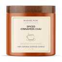 Majestic Pure Pumpkin Cinnamon Scented Candle with Upto 45+ Hrs Burn Time, 2-Wick Candle, Soy Wax Blend for Cleaner Consistent Burn, 10 oz Jar Candle with Room Filling Fragrance, Spiced Chai