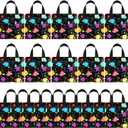 Pinkunn 20 Pcs Glow in the Dark Gift Bags with Handle Neon Decorative Non Woven Glow in the Dark Party Supplies