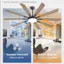 Fanbulous 72 Inch Ceiling Fans with Lights and Remote, Outdoor Large Ceiling Fan with 10 Blades, 36W LED Light 3CCT, 6 Speed Reversible DC Motor, Modern Big Ceiling Fan for Living Room,Patio.