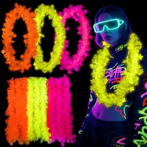 Mega-L 12 Pcs Glow in The Dark Party Necklace, Glow in The Dark Party Supplies, Neon Fluorescent Blacklight Necklace Party Favors, Glow Photo Booth Props, Necklaces for Women, Men, Adult Halloween