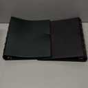 Vintage Hardback 3 Ring Binder 1.5 Inch, Professional Leather Binder 3 Ring, Three Ring Binders Fits 8.5 x 11, D Ring Binders for Photo Album, Home, School and Office Supplies- Black