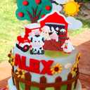 JeVenis Farm Animal Cake Toppers Sheep Cow Pig Birthday Cake Decoration