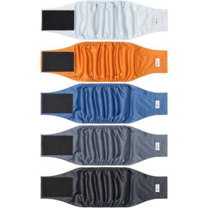 5 Pack Dog Diapers Male Reusable, Premium Belly Bands for Male Dogs, High Absorbing Dog Pee Wraps for Doggie in Incontinence and Training Gray XXL