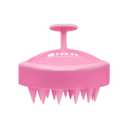 HEETA Scalp Massager Hair Growth, Soft Silicone Scalp Scrubber Shampoo Brush for Exfoliation, Dandruff Removal Head Massage Stress Relax, Wet & Dry Use for Thick Thin Curly Hair Care, Cherry Pink
